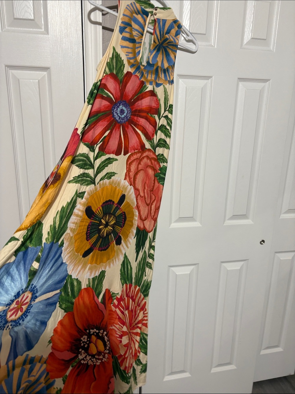 Antropologie FarmRio Halterneck Maxi Dress with Tropical Print - Picture 9 of 14